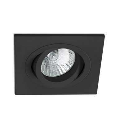 Luminosa Lighting Luminosa Rad Tiltable Black Recessed Downlight Square Gu10 - image 1
