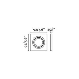 Luminosa Lighting Luminosa Rad Tiltable Black Recessed Downlight Square Gu10 - thumbnail 3
