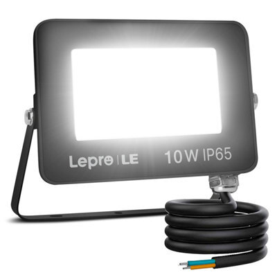 Lepro 10W Led Floodlight Outdoor, 850Lm Led Security Lights, Waterproof Ip65 Led Outdoor Lights, 70W Incandescent Lamp Equivalent - image 1