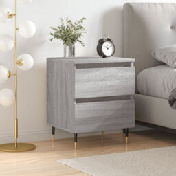 Berkfield Bedside Cabinet Grey Sonoma 40X35X50 Cm Engineered Wood - thumbnail 1