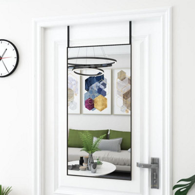 Berkfield Door Mirror Black 50X100 Cm Glass And Aluminium - image 1