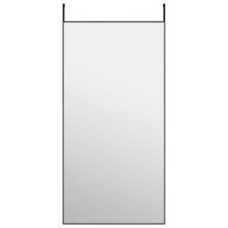 Berkfield Door Mirror Black 50X100 Cm Glass And Aluminium - thumbnail 2