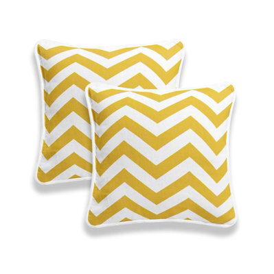 Chilimilii Chevron Cushion Covers 100% Cotton Zigzag Style Home Sofa Decor Zip Covers 45X45Cm Pack Of 2