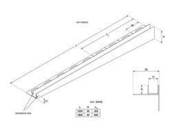 Ilcom Shower Profile Glass Fixing Lpsl In Gloss Black Stainless Steel - thumbnail 5