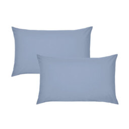 Catherine Lansfield Pillowcases Easy Iron Percale Standard 50X75Cm Pack Of 2 Pillow Cases With Envelope Closure Lansfield Blue - thumbnail 3