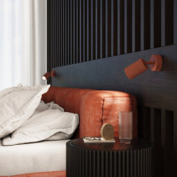 Luminosa Lighting Luminosa Karbon Minimalist Surface Mounted Ceiling Lamp 40 Red Ochre - thumbnail 9