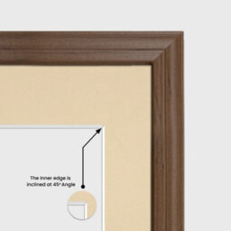 AK Frames 16X8 Walnut Classic Multi Photo Frame With Ivory Mount - Holds 3 Apertures (3X) 7X5 Photos - thumbnail 7