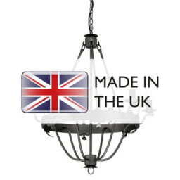 Luminosa Lighting Elstead Windsor 6 Light Chandelier Graphite Finish, E14 - thumbnail 4
