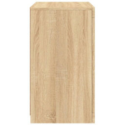 Berkfield Side Cabinet With Led Lights Sonoma Oak Engineered Wood - thumbnail 8