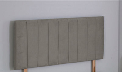 Comfy Deluxe 6Ft Superking 26Inch      Grey Plush 9 Panel Headboard