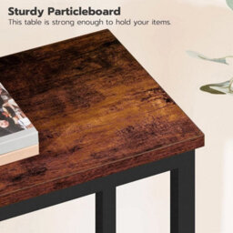 Brown 75 X 24 X 75 Cm Console Table Sofa Table With 2 Shelves Hallway Table Entryway Display Table - thumbnail 5