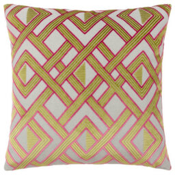 Paoletti Henley Velvet Jacquard Cushion Cover - thumbnail 1