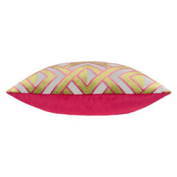 Paoletti Henley Velvet Jacquard Cushion Cover - thumbnail 3