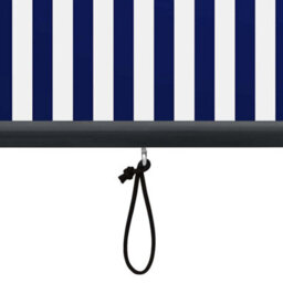 Berkfield Harmful Outdoor Roller Blind 140X250 Cm Blue And White - thumbnail 8