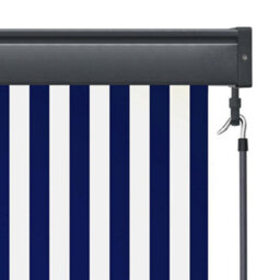 Berkfield Harmful Outdoor Roller Blind 140X250 Cm Blue And White - thumbnail 7