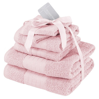 OHS Luxury 100% Cotton 6 Piece Bathroom Towel Bale Set