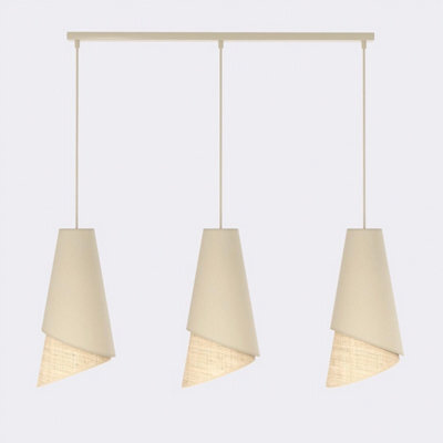 Emibig Lighting Emibig Moda Pendant Lamp 3 X E27 Beige / Rattan - image 1