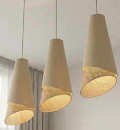 Emibig Lighting Emibig Moda Pendant Lamp 3 X E27 Beige / Rattan - thumbnail 6