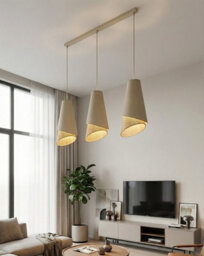 Emibig Lighting Emibig Moda Pendant Lamp 3 X E27 Beige / Rattan - thumbnail 5