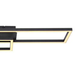 Luminosa Lighting Luminosa Tatjana Integrated Led Semi Flush Ceiling Light Matt Black 2X Led 3000K - thumbnail 5