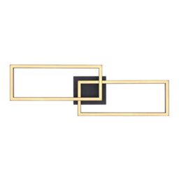 Luminosa Lighting Luminosa Tatjana Integrated Led Semi Flush Ceiling Light Matt Black 2X Led 3000K - thumbnail 4