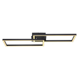Luminosa Lighting Luminosa Tatjana Integrated Led Semi Flush Ceiling Light Matt Black 2X Led 3000K - thumbnail 3
