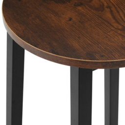 Tectake Bar Stools Keynes - Industrial Wood Dark, Rustic, Set Of 2 - thumbnail 6