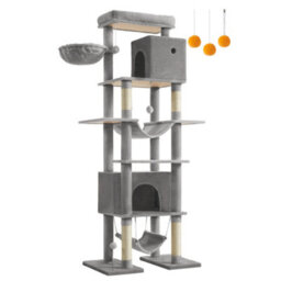 LEDREM 201 Cm Tall Cat Tree, Xxl Large Cat Tower For Indoor Cats, Multi-Level Cat Condo With 4 Scratching Posts, 2 Hammocks, A Perch - thumbnail 2