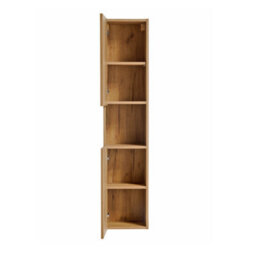 Heze Furniture Dove 2 Door Tall Bathroom Cabinet In Evoke Oak - thumbnail 5