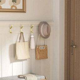 10 Gold Wall Hooks For Hanging Coat: 10Kg Metal Sturdy Hook With Screw, Individual Hange - thumbnail 3