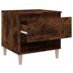 Berkfield Bedside Table Smoked Oak 50X46X50 Engineered Wood - thumbnail 7