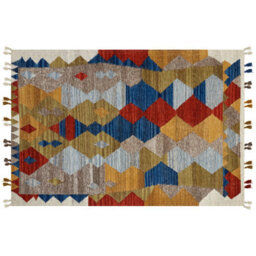 Beliani Rug Arzakan Multicolour 200 X 300 Cm Wool Kilim - thumbnail 4