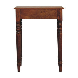 Artisan Furniture Solid Wood Chestnut Turned Leg Writing Desk - thumbnail 9