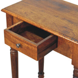 Artisan Furniture Solid Wood Chestnut Turned Leg Writing Desk - thumbnail 6
