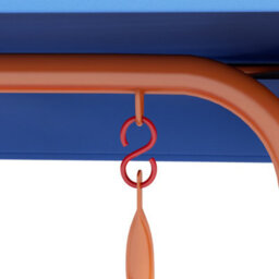 Outsunny 2 Seater Kids Swing Chair, Cowboy Themed With Adjustable Canopy - thumbnail 8