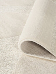 Hamilton Modern Sheen Area Rug - Abstract Motif Geometric Lines Design Cream 160Cm X 230Cm - thumbnail 3