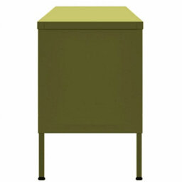 Berkfield Tv Cabinet Olive Green 105X35X50 Cm Steel - thumbnail 4