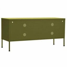 Berkfield Tv Cabinet Olive Green 105X35X50 Cm Steel - thumbnail 5