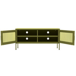 Berkfield Tv Cabinet Olive Green 105X35X50 Cm Steel - thumbnail 6