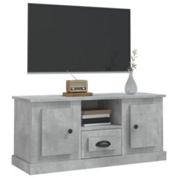 Berkfield Tv Cabinet Concrete Grey 100X35.5X45 Cm Engineered Wood - thumbnail 4