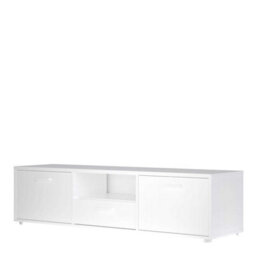 Wyld Haus Nagoya Compact White Media Tv Unit - 2 Doors 1 Drawer 1 Shelf 147Cm - thumbnail 5