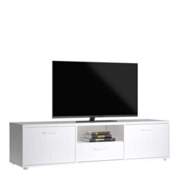 Wyld Haus Nagoya Compact White Media Tv Unit - 2 Doors 1 Drawer 1 Shelf 147Cm - thumbnail 8
