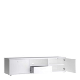 Wyld Haus Nagoya Compact White Media Tv Unit - 2 Doors 1 Drawer 1 Shelf 147Cm - thumbnail 7
