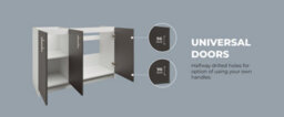 Jd Greta Kitchen Base Sink Unit 1200mm Cabinet With Doors 120Cm - Dark Grey Matt - thumbnail 3
