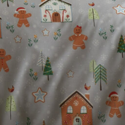 Bedlam Gingerbread House Reversible Gingerbread Man Print Duvet Cover Set - thumbnail 3