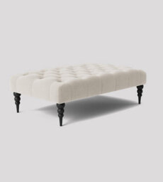 Alyana 150Cm Rectangle Ottoman Bench With Wooden Legs - Charcoal Naple Chesterfield Upholstered Footstool - thumbnail 2