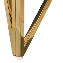 Beliani Glamouria Gold Console Table 120 X 40 Cm Tempered Glass With Gloss Stainless-Steel Frame - thumbnail 5