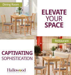 Hallowood Furniture Hereford Small Dining Table With 4 Cross Back Oak Chairs (Grey Seat) - thumbnail 6