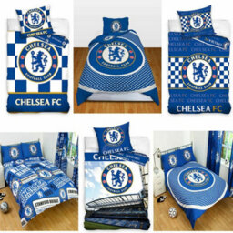 Chelsea Fc Official Football Patch Single Duvet And Pillow Case Set Blue/white (One Size) - thumbnail 2