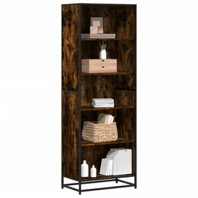 Berkfield Bookcase Smoked Oak 60X35X170.5 Cm Engineered Wood - image 1